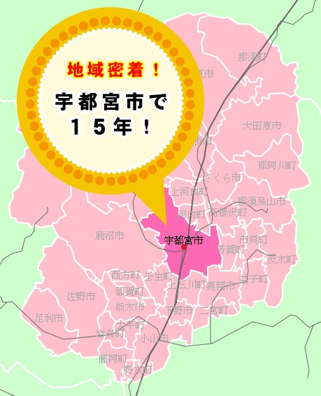 地域密着!宇都宮市で15年!